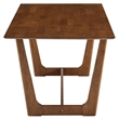 Modway Solara 7-PC Dining Set w/Fabric Armchairs in Walnut Heathered Weave Beige