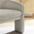 Modway Greer Boucle Fabric Upholstered Accent Armchair in Parchment