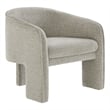 Modway Greer Boucle Fabric Upholstered Accent Armchair in Parchment