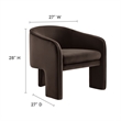 Greer Accent Armchair in Chocolate Brown