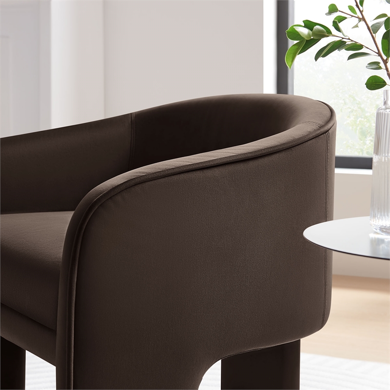 Greer Accent Armchair in Chocolate Brown