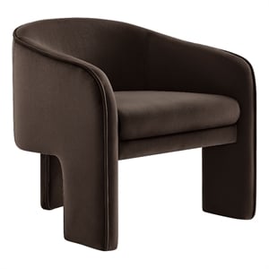 Greer Accent Armchair in Chocolate Brown