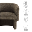 Modway Muse Boucle Fabric Upholstered Barrel Accent Chair in Antique