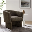 Modway Muse Boucle Fabric Upholstered Barrel Accent Chair in Antique