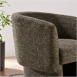 Modway Muse Boucle Fabric Upholstered Barrel Accent Chair in Antique