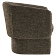 Modway Muse Boucle Fabric Upholstered Barrel Accent Chair in Antique