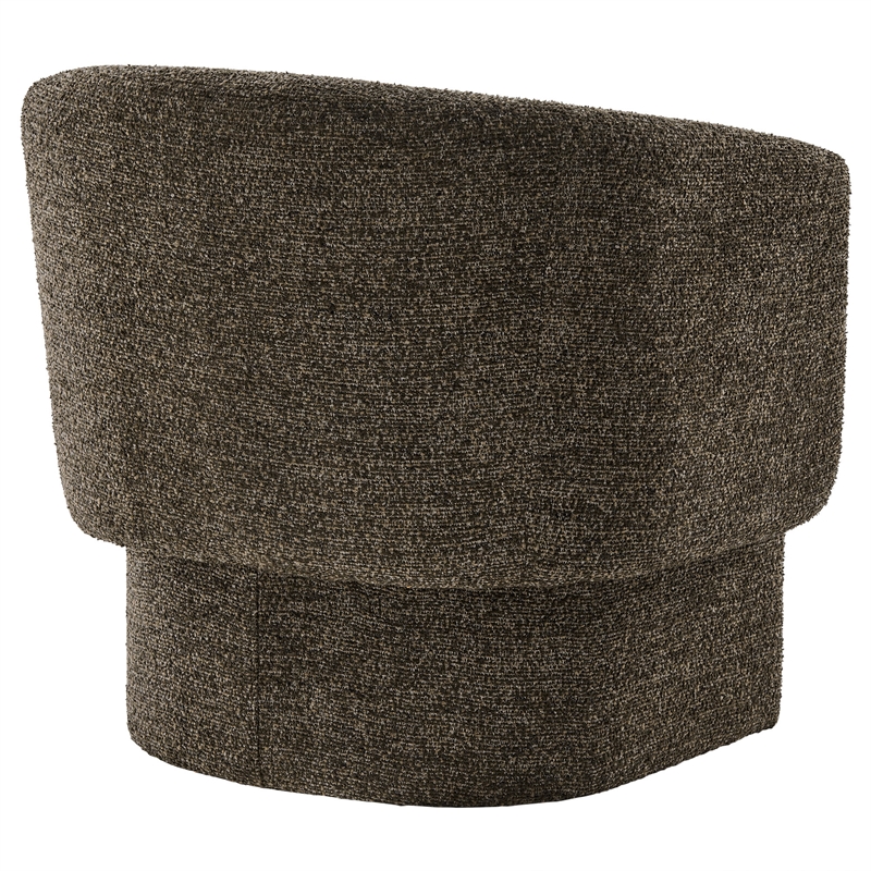 Modway Muse Boucle Fabric Upholstered Barrel Accent Chair in Antique