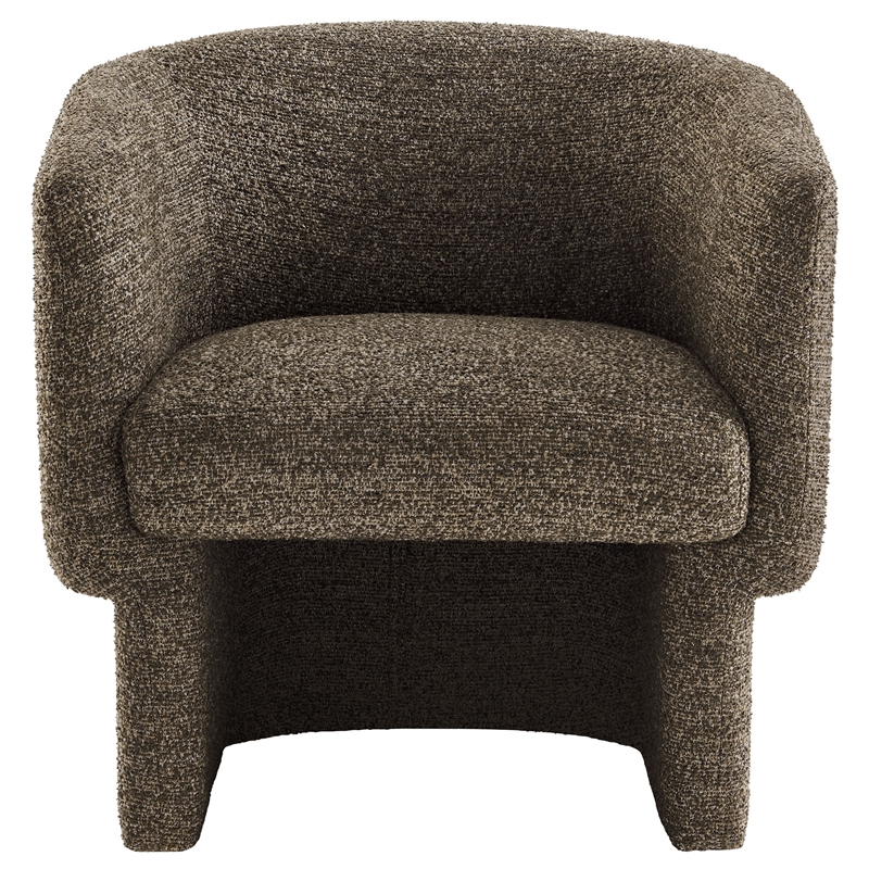 Modway Muse Boucle Fabric Upholstered Barrel Accent Chair in Antique