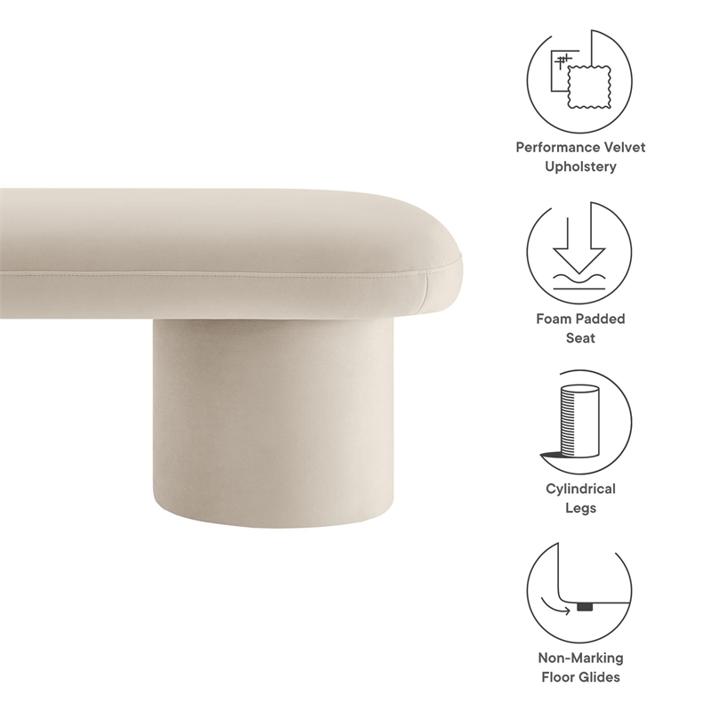 Orla Bench in Almond