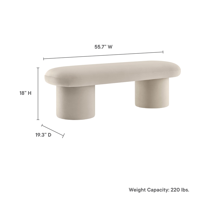 Orla Bench in Almond
