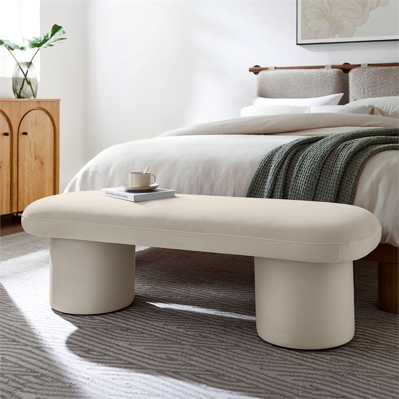 Orla Bench in Almond