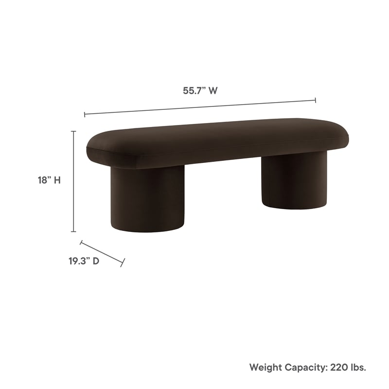 Orla Bench in Chocolate Brown