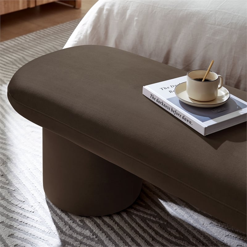 Orla Bench in Chocolate Brown