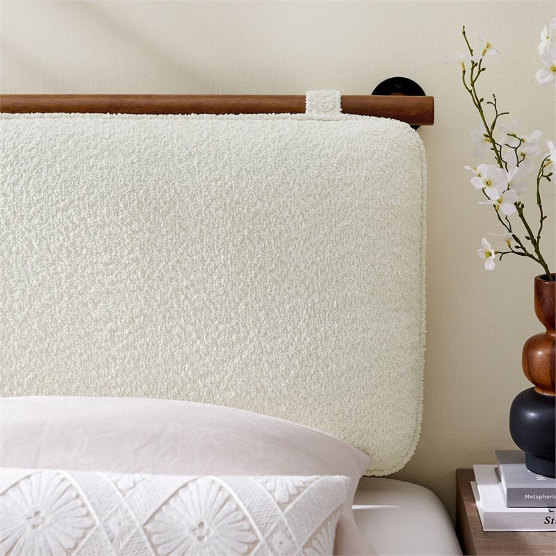 Anela Twin Headboard in Cream Walnut