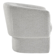 Modway Muse Boucle Fabric Upholstered Barrel Accent Chair in Newsprint