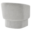 Modway Muse Boucle Fabric Upholstered Barrel Accent Chair in Newsprint