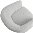 Modway Muse Boucle Fabric Upholstered Barrel Accent Chair in Newsprint