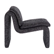 Modway Lume Boucle Fabric Upholstered Armless Accent Chair in Charcoal