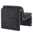Modway Lume Boucle Fabric Upholstered Armless Accent Chair in Charcoal