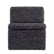 Modway Lume Boucle Fabric Upholstered Armless Accent Chair in Charcoal