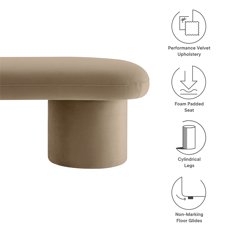 Modway Orla Bench in Taupe