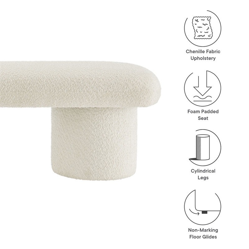 Modway Orla Bench in Cream