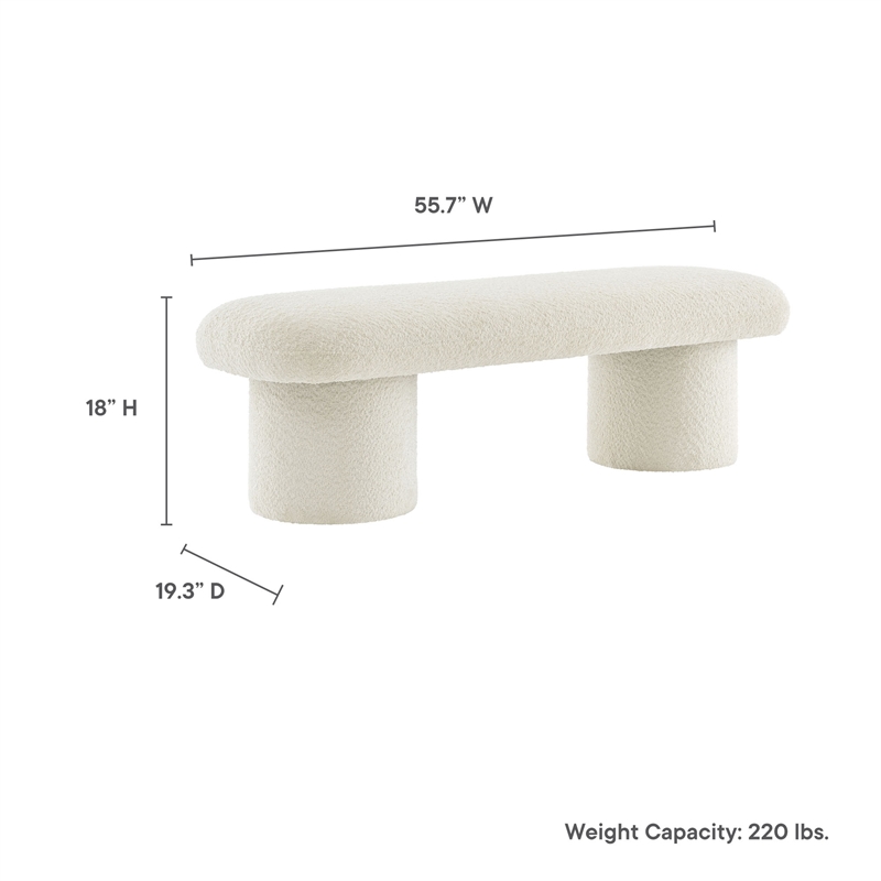 Modway Orla Bench in Cream