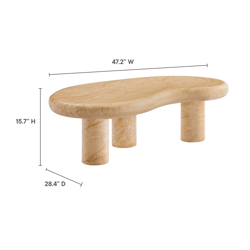 Elowen Coffee Table in Travertine