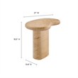 Modway Elowen Indoor/Outdoor Textured Faux Travertine End Table in Travertine