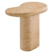 Modway Elowen Indoor/Outdoor Textured Faux Travertine End Table in Travertine