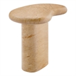 Modway Elowen Indoor/Outdoor Textured Faux Travertine End Table in Travertine