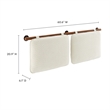 Anela Queen Headboard in Cream Walnut