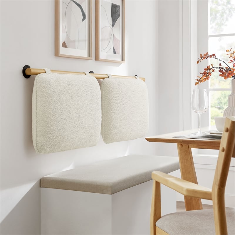Anela King Size Headboard in Cream Natural