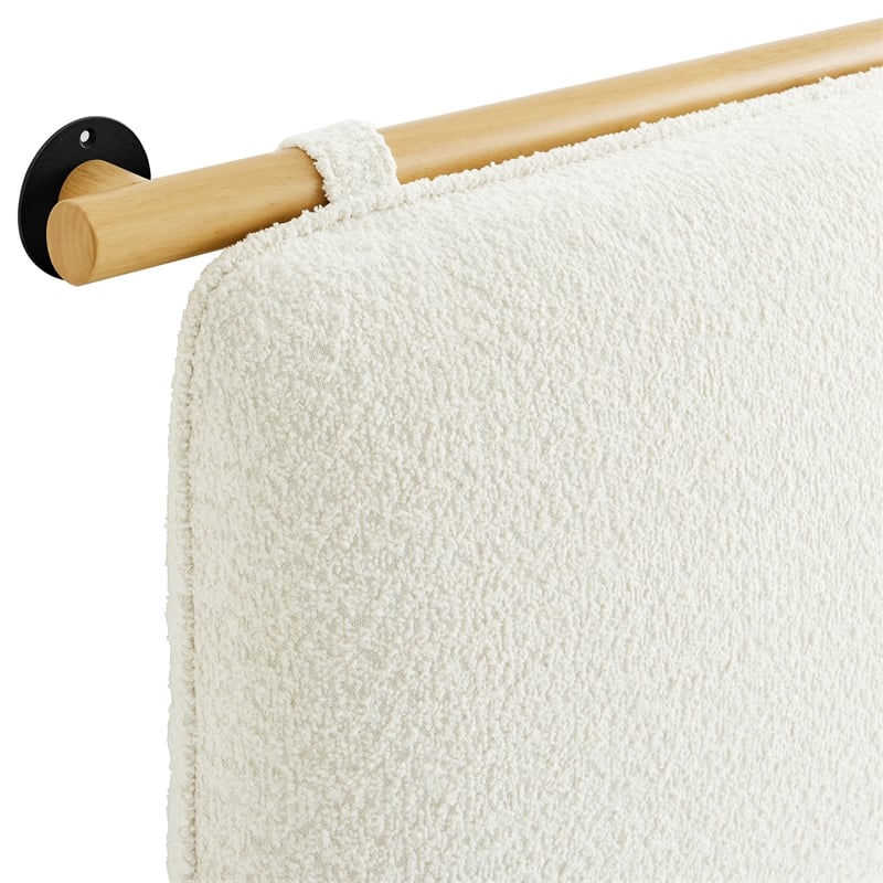 Anela King Size Headboard in Cream Natural
