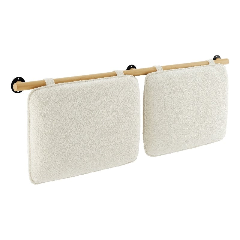 Anela King Size Headboard in Cream Natural