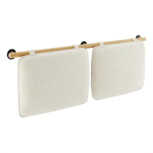 anela king size headboard in cream natural