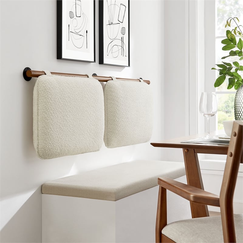 Anela King Size Headboard in Cream Walnut