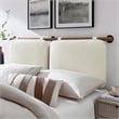 Anela King Size Headboard in Cream Walnut