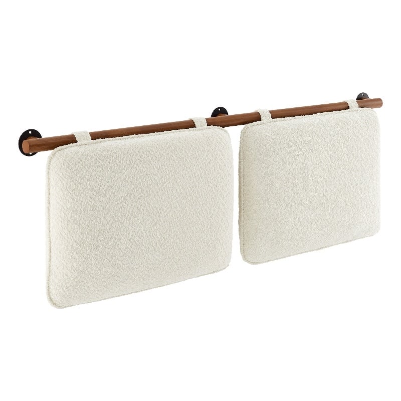 Anela King Size Headboard in Cream Walnut