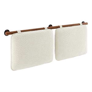 Anela King Size Headboard in Cream Walnut