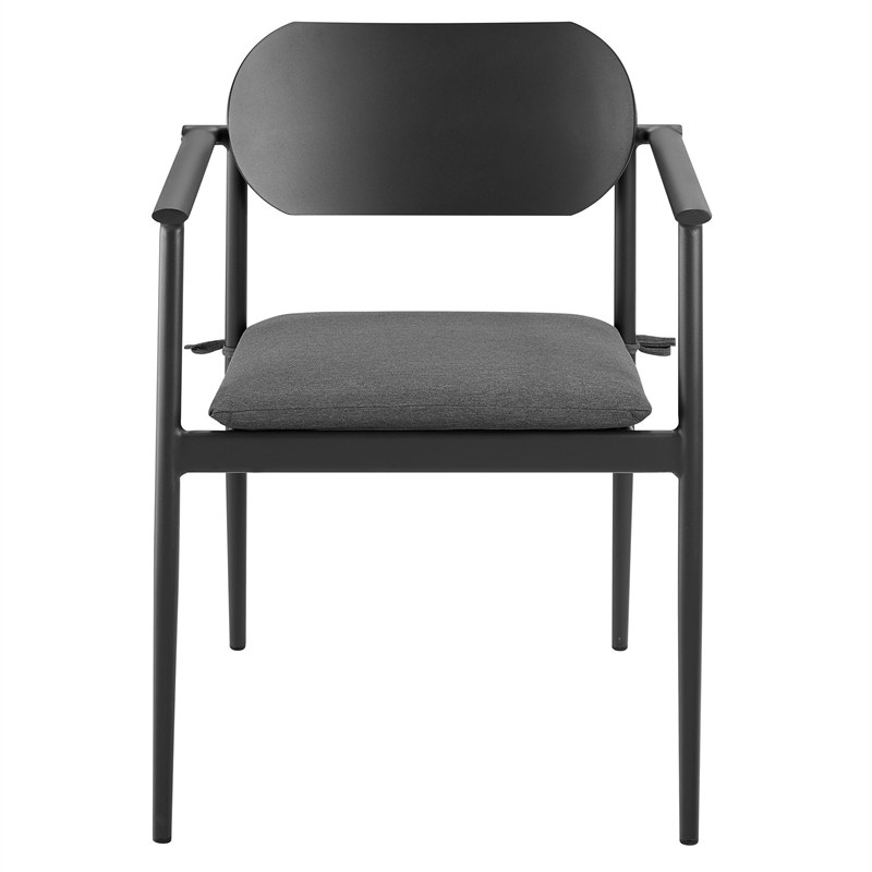 Aeris Dining Armchair Set of 2 in Charcoal