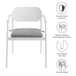 Aeris Dining Armchair Set of 2 in White