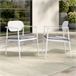 Aeris Dining Armchair Set of 2 in White