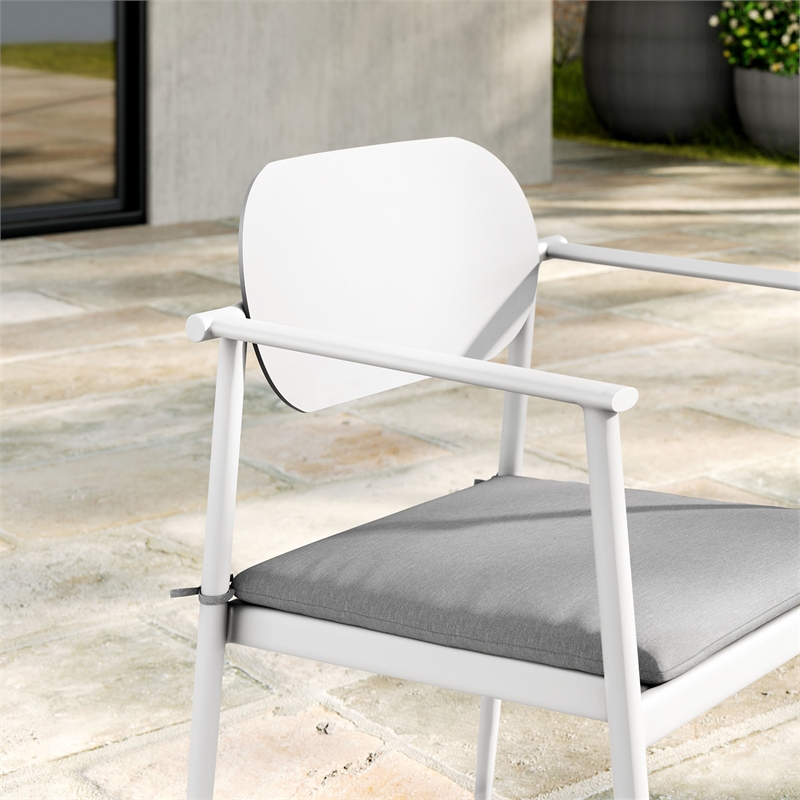 Aeris Dining Armchair Set of 2 in White