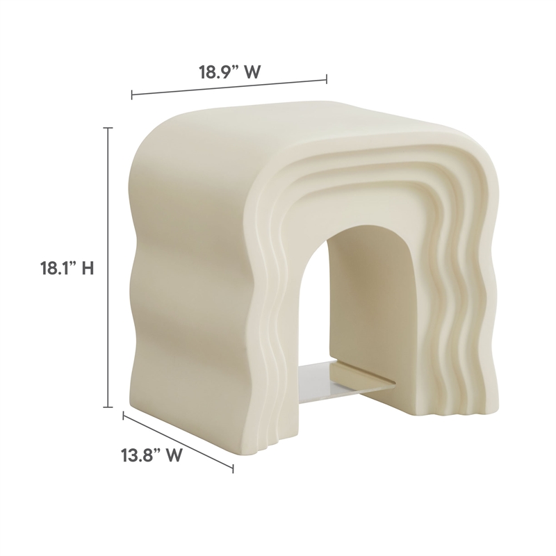 Jorin Side Table in Ivory