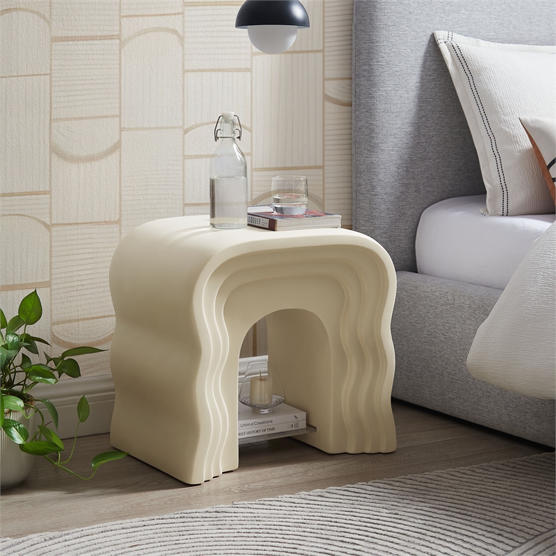 Jorin Side Table in Ivory