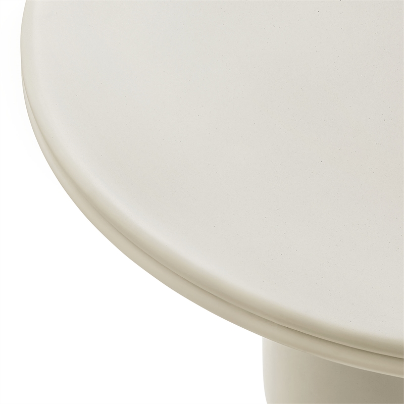 Modway Brion 5-Piece Indoor/Outdoor Concrete Dining Table Set in White