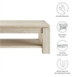 Modway Hollis Rectangular Coffee Table in Travertine Laminate