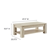 Modway Hollis Rectangular Coffee Table in Travertine Laminate
