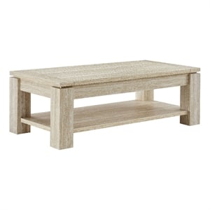 Modway Hollis Rectangular Coffee Table in Travertine Laminate